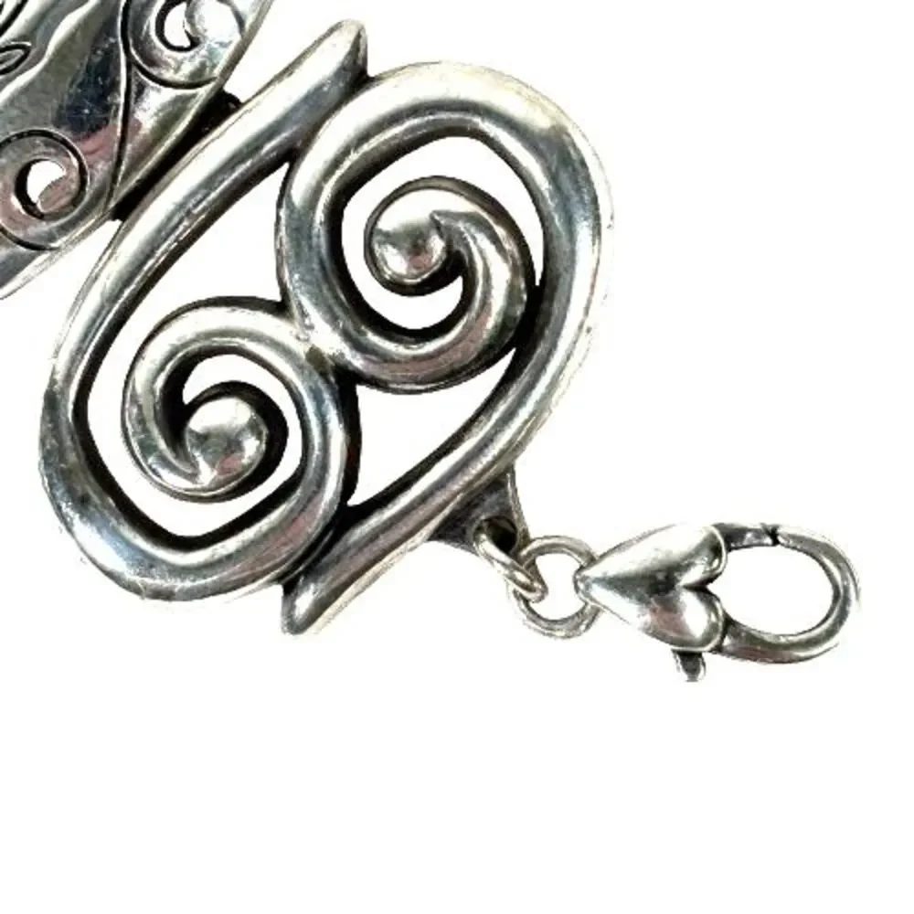 Brighton Silver Pablo's Passion Picasso Swirls Scroll & Floral Link Bracelet $68